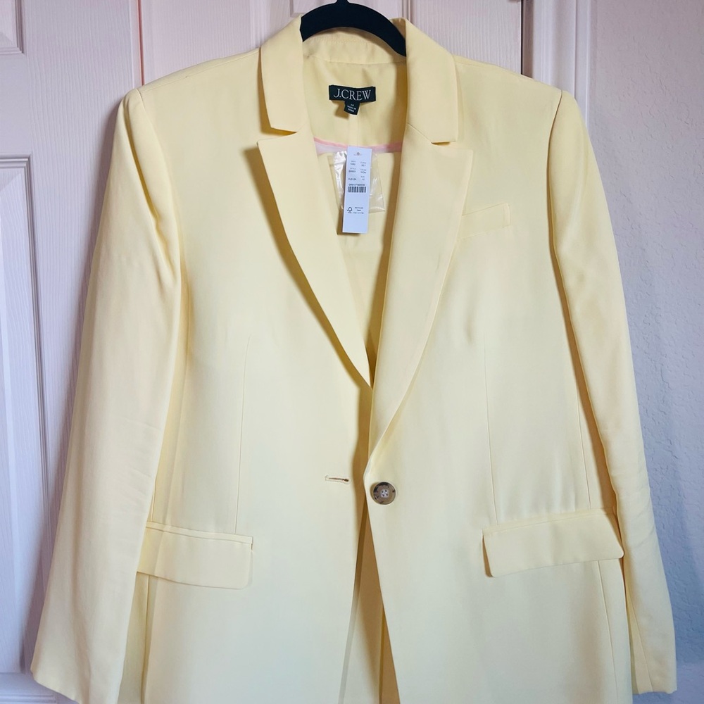 J.Crew Soft Yellow Pant Suit